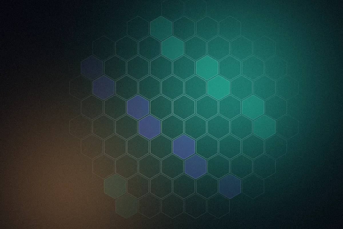 Abstract hexagon network representing ZIdenTT